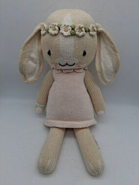 Cuddle + Kind Hannah the Bunny Plush Doll 19" Flower Headband Girl Peru